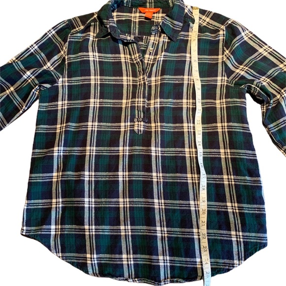 3/$30 Joe Fresh Green/Blue Long Sleeve Plaid Sz M - Picture 10 of 14